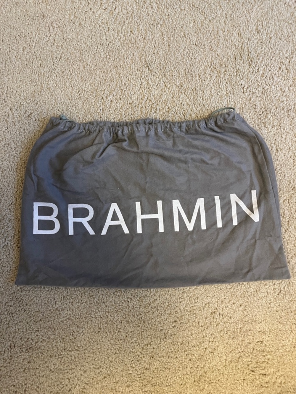 EUC Brahmin Gray Logo Drawstring Dust Bag
